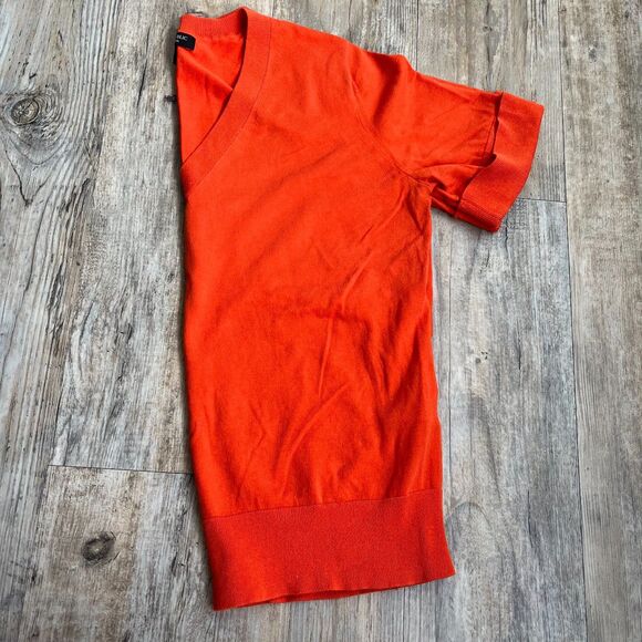 Banana Republic Sweater Top Women's M Orange Knit Formal - Picture 4 of 6